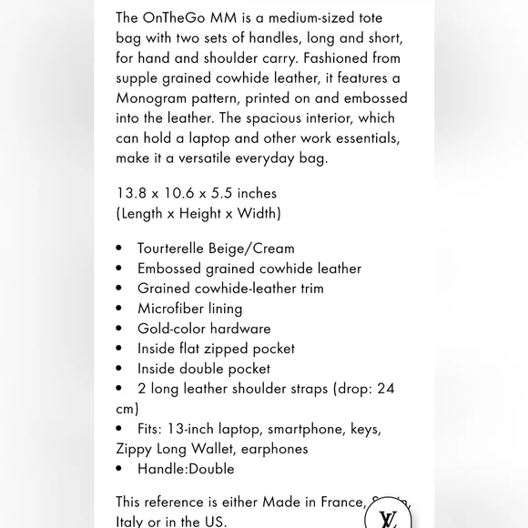 Louis Vuitton Giant Monogram Empreinte Tourterelle Onthego MM - Picture 11 of 15